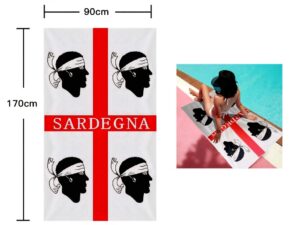 Telo Mare Spugna Gigante 4 Mori Sardegna 90 X 170 Cm Flag