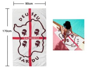 Telo Mare Spugna Gigante 4 Mori Sardegna 90 X 170 Cm Deu Seu Sardu
