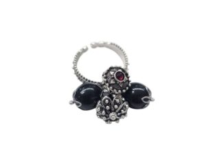 Anello Su Coccu Kokos Sabegia In Filigrana Con Doppio Bottone Sardo
