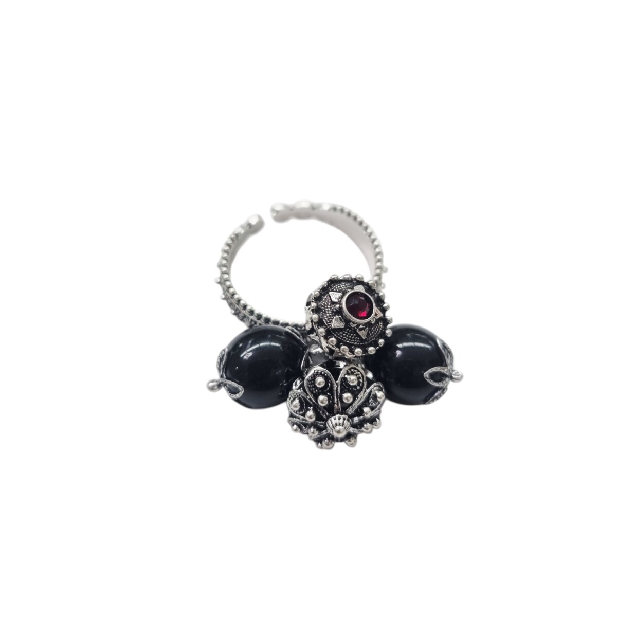 Anello Su Coccu Kokos Sabegia In Filigrana Con Doppio Bottone Sardo - Lady M Sardegna Anello Su Coccu Kokos Sabegia In Filigrana Con Doppio Bottone Sardo