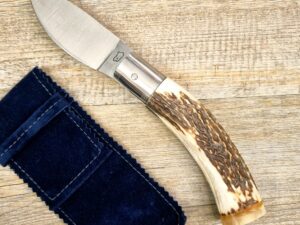 Coltello Fatto A Mano  Manico In Corno Di Cervo Da Scuoio (25 Cm)